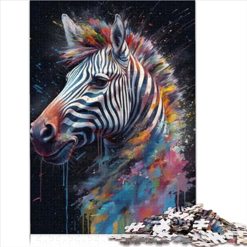 Puzzles für Erwachsene, 1000 Teile, Puzzles für Erwachsene und Kinder, Zebra-Malerei, Holzpuzzle für Erwachsene, 1000 Teile, Puzzle, Geschenke, Geschenk für Erwachsene und Kinder (50 x 75 cm) von AITEXI