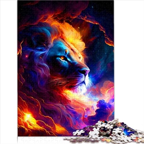 Puzzles für Erwachsene, 1000 Teile, lustiger Löwe, Holzpuzzles für Erwachsene, 1000 Teile, pädagogisches Spielzeugpuzzle zum Stressabbau, 1000 Teile (50 x 75 cm) von AITEXI