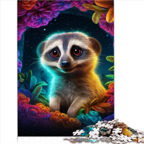 Puzzles für Erwachsene, 1000 Teile, psychedelisches Tier, Lemur, Holzpuzzle für Erwachsene und Kinder, Lernpuzzle, 1000 Teile (50 x 75 cm) von AITEXI