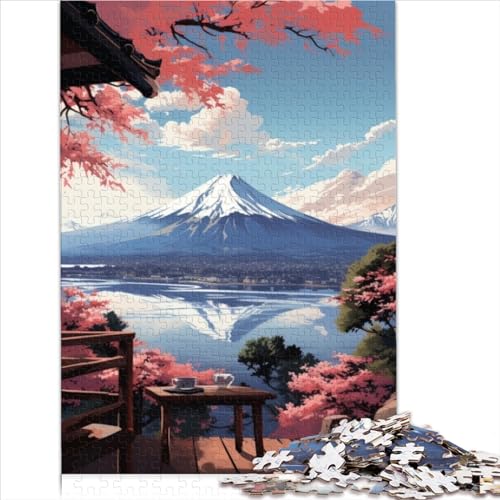 Puzzles für Erwachsene Japan Mt Fuji 1000-teilige Puzzles für Erwachsene und Kinder Papppuzzles für Erwachsene und Kinder ab 12 Jahren Lernspiel (26 x 38 cm) von AITEXI