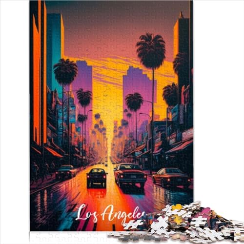 Puzzles für Erwachsene Los Angeles 1000 Puzzles für Erwachsene Papppuzzle für Erwachsene und Kinder Lernspielzeug zum Stressabbau 1000 Teile (26 x 38 cm) von AITEXI