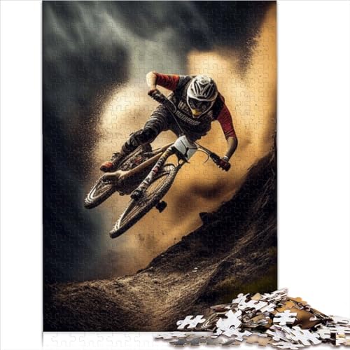 Puzzles für Erwachsene Mountainbike_Downhill_ Puzzles 1000 Teile für Teenager Geschenke Holzpuzzles für Erwachsene und Kinder Staycation Zeit totschlagen 1000 Teile (50 x 75 cm) von AITEXI