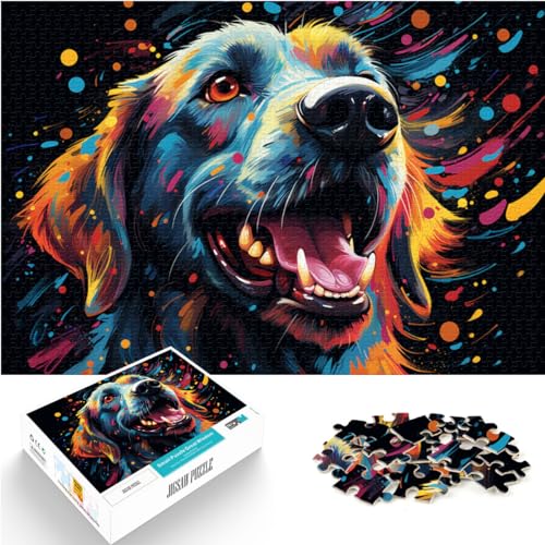 Puzzles für Fantasy-Hunde, bunt, schwierige und anspruchsvolle Puzzles, Holzpuzzle mit 1000 Teilen, entspannendes intellektuelles Lernspielzeug (50 x 75 cm) von AITEXI