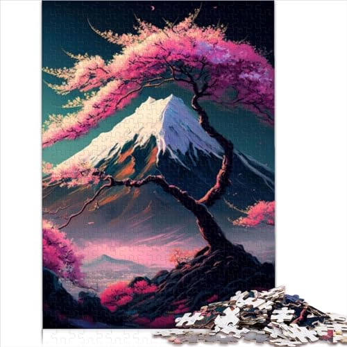 Puzzles japanische Kirschblüten 1000-teiliges Puzzle Lernspiele Premium 100% recyceltes Brett für Erwachsene Familie Erwachsene und Kinder 1000 Teile (26 x 38 cm) von AITEXI