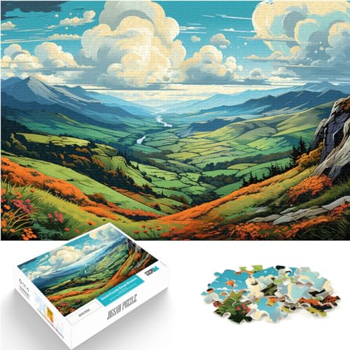 Puzzles zum Ausmalen der grünen Hügel von Irera. Puzzles mit 1000 Teilen für Erwachsene. Holzpuzzle. Unmögliches Puzzle (50 x 75 cm). von AITEXI