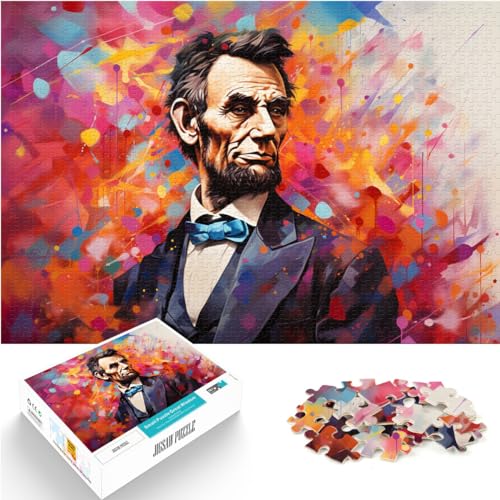 Puzzles zum Verschenken: Stellen Sie Sich farbenfrohe, psychedelische Figuren vor. 1000-teiliges Puzzle aus Holz für die Heimdekoration (50 x 75 cm). von AITEXI