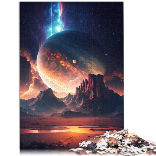 Puzzlespiele, Planetenplateaulandschaft für Erwachsene, 1000-teiliges Puzzle, Holzpuzzle mit vollständig ineinander greifenden und zufällig geformten Teilen (50 x 75 cm) von AITEXI