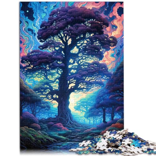 Puzzlespiele, farbenfroher Heiliger Baum, 1000-teiliges Puzzle für Erwachsene, Holzpuzzle, Geburtstagsgeschenk, Geschenke für oder, Wandkunst (50 x 75 cm) von AITEXI