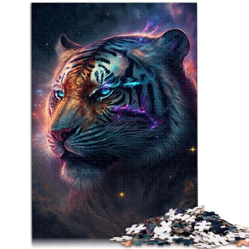 Puzzlespiele Galaxy Tiger Puzzle 1000 Teile Holzpuzzle Familienspiel Stressabbau Schwieriges Herausforderungspuzzle （50x75cm） von AITEXI