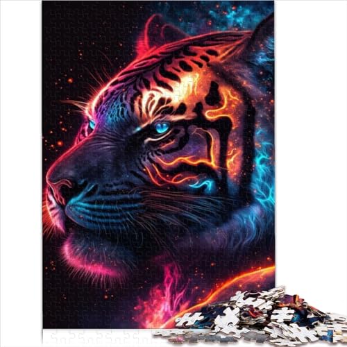 Sammelpuzzle 1000 Teile Puzzle für Erwachsene Mystischer Tiger Holzpuzzle für Erwachsene und Kinder Einzigartige Geburtstags 1000 Teile (50 x 75 cm) von AITEXI