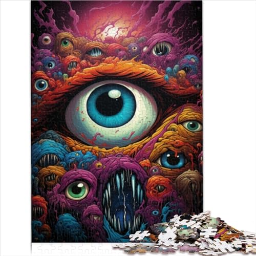 Sammlung Puzzle Psychedelic Art Eyes Puzzle 1000 Teile Kartonpuzzle für Erwachsene und Kinder für Kinder und Erwachsene ab 9 Jahren 1000 Teile (26 x 38 cm) von AITEXI