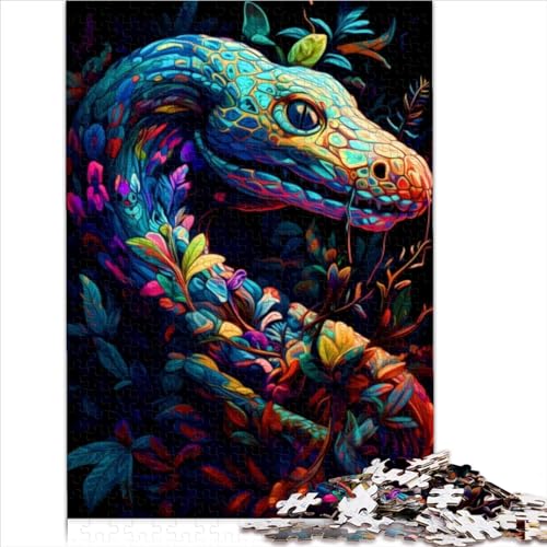 Schlangen-Puzzle, 1000 Teile, Premium-Karton, für Erwachsene, Kinder ab 12 Jahren, Entspannungspuzzlespiele, Denksport-Puzzle, 1000 Teile (26 x 38 cm) von AITEXI