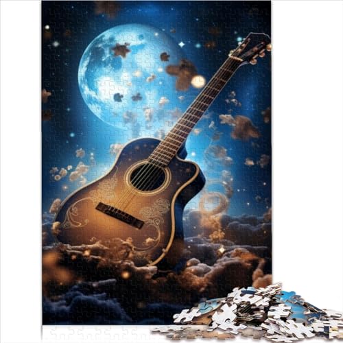 Schwierige schwere Puzzles, Galaxie-Gitarre, 1000 Teile, Puzzles für Erwachsene und Kinder, Holzpuzzle für Erwachsene und Kinder, Denksport-Puzzle, 1000 Teile (50 x 75 cm) von AITEXI