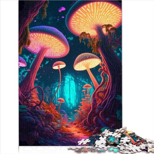 Schwierige schwere Puzzles, psychedelische Pilzkunst, 1000-teiliges Puzzle für Kinder, Papppuzzles für Erwachsene und Kinder, tolles Geschenk für Erwachsene (26 x 38 cm) von AITEXI