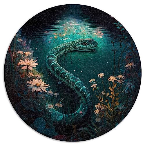 Snake Fable 1000-teiliges Puzzle für Erwachsene, kugelförmige Puzzles für hochwertiges, 100% recyceltes Brett, 26,5 x 26,5 Zoll von AITEXI