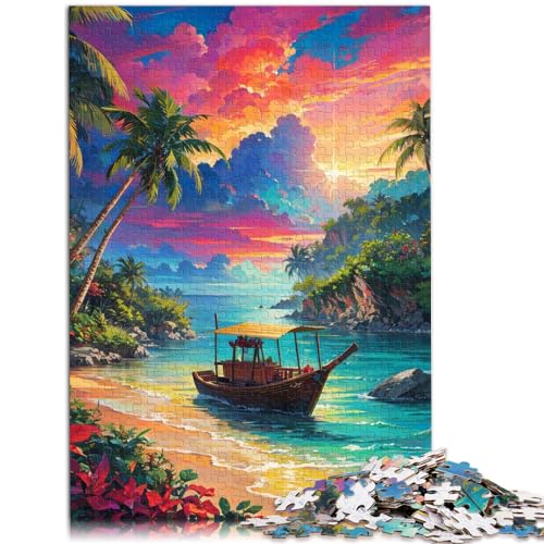 Spielgeschenk Puzzle Schöner Strand 1000 Teile Puzzle für Erwachsene Holzpuzzle Jedes Teil ist einzigartig - Herausforderndes, unterhaltsames Familienspiel (50 x 75 cm) von AITEXI