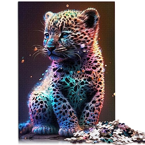 Süßes Universum, Baby-Leopard, 1000 Teile, Puzzle für Erwachsene, Geschenke, 100% recyceltes Kartonspielzeug, Intellektuelles Spiel, 26 x 38 cm von AITEXI