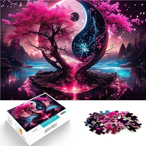 Teenager-Puzzle 1000 Teile Dekomprimierendes intellektuelles Lernspielzeug Yin und Yang Kirschbaum einzigartiges Herausforderungsspiel75x50cm Teenager-Puzzle 1000 Teile Dekomprimierendes intellektuelles Lernspielzeug Yin und Yang Kirschbaum einzigartiges Herausforderungsspiel75x50cm von AITEXI