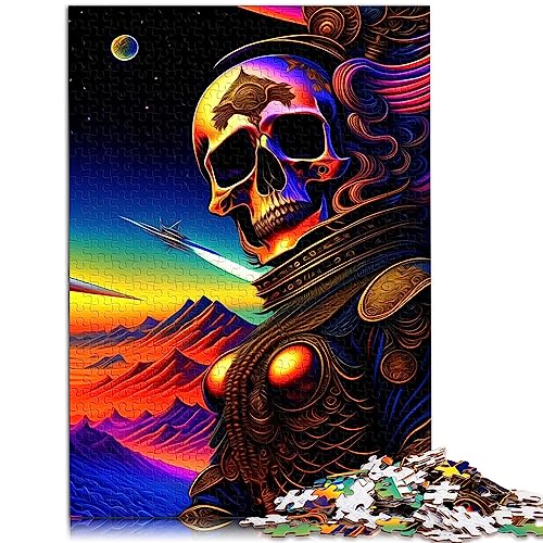 Totenkopf-Puzzle für Erwachsene, 1000 Teile, 100% recycelter Karton, Lernspiele für Erwachsene und Kinder, 26 x 38 cm von AITEXI