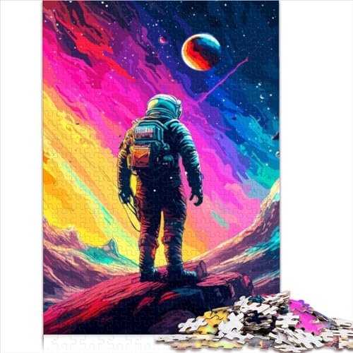 und das Puzzle 1000 Teile für Erwachsene Astronauten-Puzzle für Erwachsene Geeignet für Erwachsene und Kinder über 12 Jahre Helfen Sie Kindern bei der Entwicklung (26 x 38 cm) von AITEXI