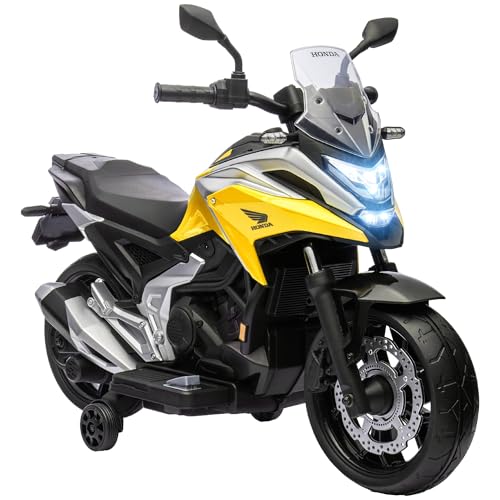 AIYAPLAY Elektro Kindermotorrad Elektromotorrad mit MP3, USB, Stützrädern, Musik, Scheinwerfer, Kinder Elektro Motorrad mit 2 Stützrädern für Kinder von 3-6 Jahren Gelb AIYAPLAY Elektro Kindermotorrad Elektromotorrad mit MP3, USB, Stützrädern, Musik, Scheinwerfer, Kinder Elektro Motorrad mit 2 Stützrädern für Kinder von 3-6 Jahren Gelb von AIYAPLAY