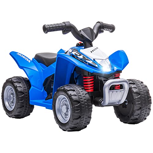 AIYAPLAY Elektro-Quad Miniquad Kinder Elektro ATV Kinderquad mit LED und Hupe Kindermotorrad Kinderfahrzeug Elektroauto für Kinder ab 18 Monaten Metall Blau 65,5 x 38,5 x 43,5 cm von AIYAPLAY