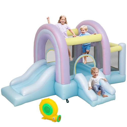 AIYAPLAY Hüpfburg mit Gebläse, Rutsche, Sprung, Basketballkorb Aufblasbare Springburg mit Tragetasche für Indoor Outdoor für Kinder von 3-8 Jahren, 340 x 220 x 180 cm AIYAPLAY Hüpfburg mit Gebläse, Rutsche, Sprung, Basketballkorb Aufblasbare Springburg mit Tragetasche für Indoor Outdoor für Kinder von 3-8 Jahren, 340 x 220 x 180 cm von AIYAPLAY