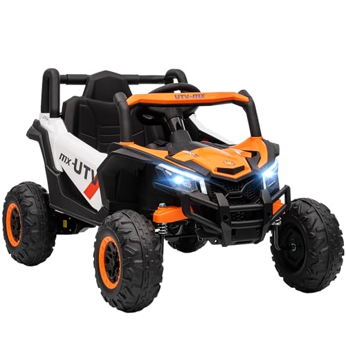 AIYAPLAY Kinder Elektroauto 12V Kinderauto UTV mit 2,4 GHz Fernbedienung, 2 Motor, Kinderfahrzeug mit Softstart, Federungssystem, LED-Leuchten, Musik, USB-Anschluss, Hupe für 3-5 Jahre, Orange AIYAPLAY Kinder Elektroauto 12V Kinderauto UTV mit 2,4 GHz Fernbedienung, 2 Motor, Kinderfahrzeug mit Softstart, Federungssystem, LED-Leuchten, Musik, USB-Anschluss, Hupe für 3-5 Jahre, Orange von AIYAPLAY
