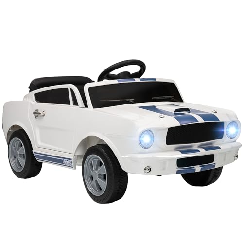 AIYAPLAY Kinder Elektroauto Ford Shelby GT 350 12V Kinderauto mit 2,4 GHz Fernbedienung, 2 Motor, Kinderfahrzeug mit Hupe, LED, Musik, Elektrofahrzeug für 3-6 Jahre Kinder, Weiß AIYAPLAY Kinder Elektroauto Ford Shelby GT 350 12V Kinderauto mit 2,4 GHz Fernbedienung, 2 Motor, Kinderfahrzeug mit Hupe, LED, Musik, Elektrofahrzeug für 3-6 Jahre Kinder, Weiß von AIYAPLAY