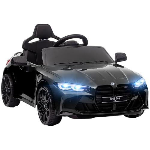 AIYAPLAY Kinder Elektroauto 12V Kinderauto mit 2,4G-Fernbedienung, Federung, Elektrofahrzeug mit MP3, USB, LED-Lichte, Hupe, 3-5 km/h, für Kinder 3-5 Jahre, Schwarz von AIYAPLAY