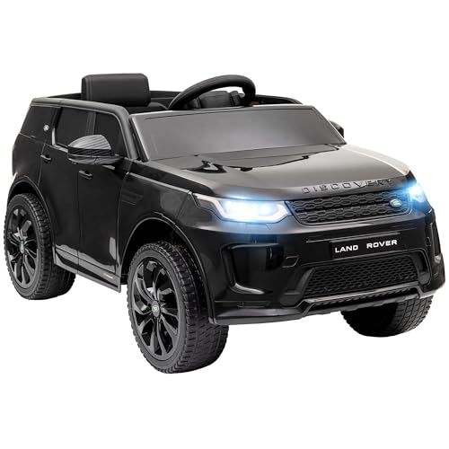 AIYAPLAY Kinder Elektroauto 12V Land Rover Discovery Sport Kinderauto mit 2,4G Fernbedienung, Musik, Hupe, Elektrofahrzeug mit LED-Lichtern, USB/MP3-Anschluss, 3-5 km/h, für Kinder 3-6 Jahre, Schwarz von AIYAPLAY