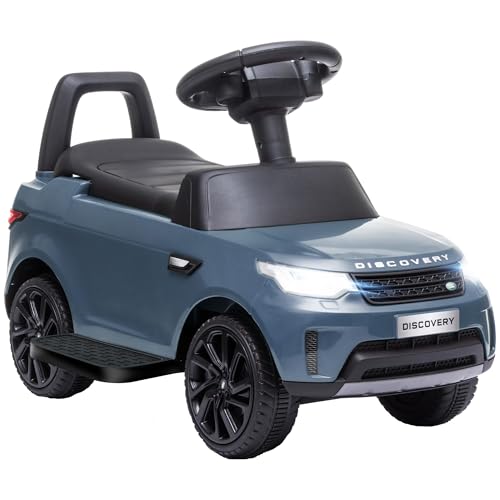 AIYAPLAY Land Rover Kinder Elektroauto 2 in 1 6V Kinderauto mit Rutschmodus, Musik, Hupe, Elektrofahrzeug, Rutschauto, Rutscherfahrzeug mit Scheinwerfer, 3 km/h, für 1,5-5 Jahre Kinder, Hellblau von AIYAPLAY