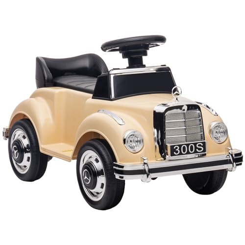 AIYAPLAY Rutschauto, Kinderfahrzeug, Rutscherfahrzeug mit Stauraum, Kinderauto mit Kippschutz Rutscher für 18-48 Monaten Kinder, Beige, 77,5 x 41,5 x 45 cm von AIYAPLAY