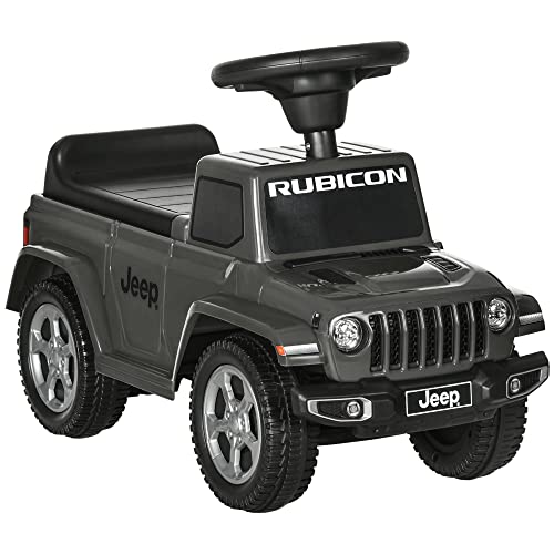 AIYAPLAY Rutschauto für Kinder, Auto, Lizenz Jeep, 18-36 Monate, Kofferraum – 63,5 x 29 x 42 cm, Grau von AIYAPLAY