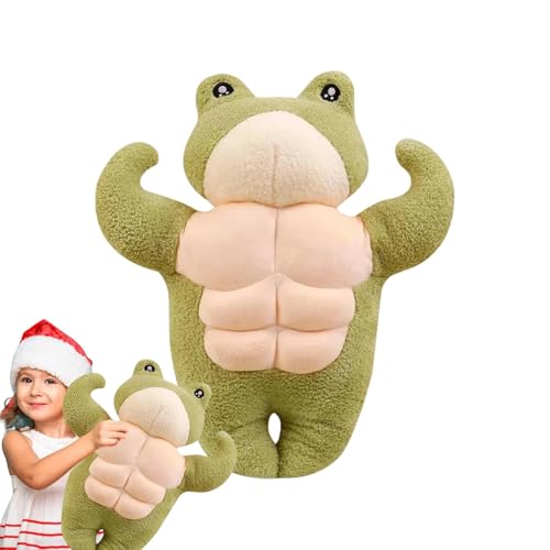 AIYING Froschkissen,Frosch Stofftier - Niedlicher Stofffrosch, lustige Stofftiere, Muskelfroschspielzeug | Froschkram, weiche Plüschtiere für Kinder, Familie, Freunde, Zuhause, Auto, Reisen von AIYING