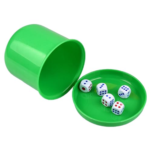 AIYING Würfel-Stapelbecher-Set, Würfelbecher-Set,Würfelspielset - Würfel-Shaker-Becher für Bar-Partys, Familien-Würfelspiele, Würfel-Shaker mit 5 Würfeln, lustige Würfel-Cup-Spiele von AIYING