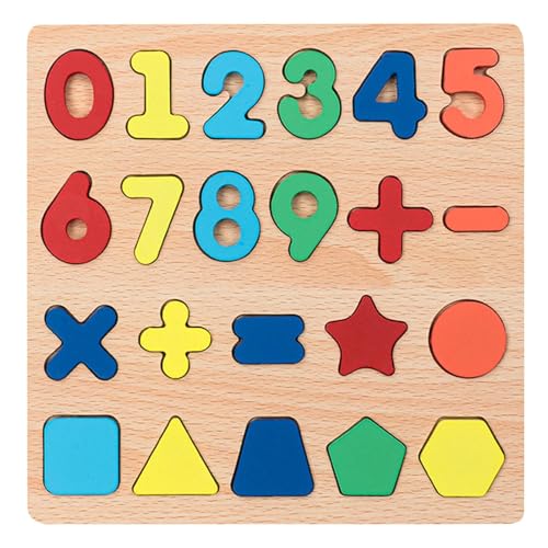 AIYING Zahlenrätsel aus Holz für Kinder,Zahlenrätsel für Kinder - Zahlen-Puzzle-Brettspielzeug,Formlernspielzeug für Kinder, Holzpuzzlebrett und Zahlenspielzeug für effektives Lernen von AIYING