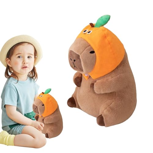 Capybara Plüsch, Capybara Stofftier | Niedliche Capybara-Kuscheltiere, 27,9 cm (11 Zoll), mit schönen Kopfbedeckungen, Plüschtiere, Capybara-Stofftier | Niedliches Capybara-Plüschtier für Erwachsene, von AIYING