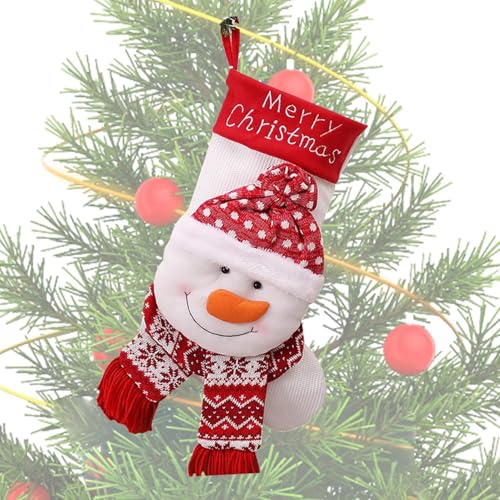 Dekorative Weihnachtssocken,Socken für Weihnachtsdekorationen, Weihnachtssocken Süße Süßigkeitentütenstrümpfe, Weiche Weihnachtsstrümpfe, elastische Christbaumschmuck für den Kamin von AIYING