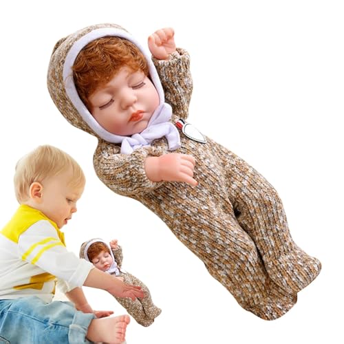 Wiedergeborene Schlafpuppe, Simulationssilikonpuppe,Realistische wiedergeborene Puppe, echte Puppe - Simulation Wiedergeburtspuppe, echte wiedergeborene Babys, realistische Puppe zum Entspannen und von AIYING