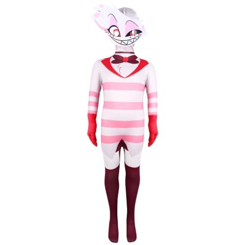 AIYINIY COSPLAY Jumpsuit Kostüm Anime Charakter Alastor Engel Staub Cosplay Strumpfhosen-Set Halloween Karneval Rollenspiel (Typ 3, 120) von AIYINIY