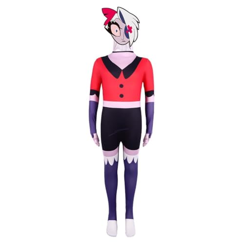 AIYINIY COSPLAY Jumpsuit Kostüm Anime Charakter Alastor Engel Staub Cosplay Strumpfhosen-Set Halloween Karneval Rollenspiel (Typ 6, 130) von AIYINIY