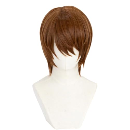 AIYINIY Death Note Cosplay-Kostüm, Anime-Yagami-Schuluniform, Outfits, Jacke, Hemden, volle Kleidung, Halloween, Weihnachten, Party, Anzug für Erwachsene (leichte Yagami-Perücke, Einheitsgröße) von AIYINIY