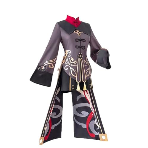 AIYINIY Hu Tao Cosplay Kostüm Anime Spiel Rollenspiel Outfits Halloween Party Anzug (B, XXL) von AIYINIY