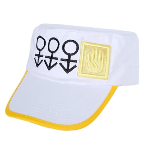 AIYINIY Kappe Schwarz Cosplay Hut Unisex Verstellbare Anime Baseball Cap Bestickt Flache Kappe Cosplay Zubehör Hüte (Typ 1, Verstellbar) von AIYINIY