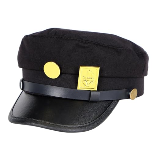 AIYINIY Kappe Schwarz Cosplay Hut Unisex Verstellbare Anime Baseball Cap Bestickt Flache Kappe Cosplay Zubehör Hüte (Typ 3, Einheitsgröße) von AIYINIY