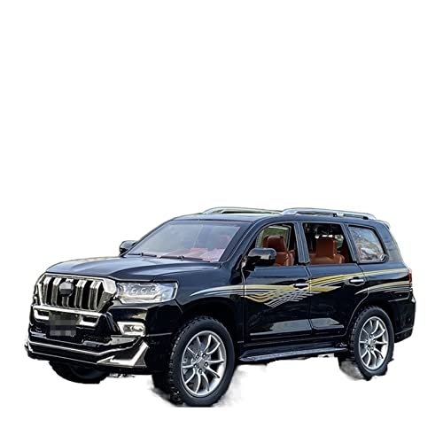 AJIEYMXS Pull-Back-Modell Für Prado Land Cruiser Legierung Auto Modell Diecast Metall Geländewagen Auto Auto Modell 1:24 Anteil (Size : Noir) von AJIEYMXS