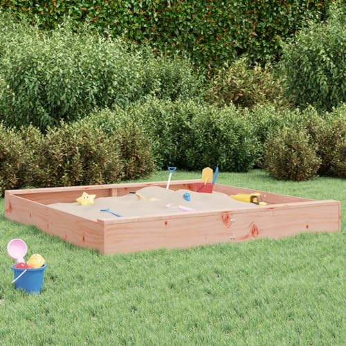 AJJHUUKI Outdoor Spielgeräte Sandkasten mit Sitzen Quadratisch Massivholz Douglas Spielzeug & Spiele von AJJHUUKI