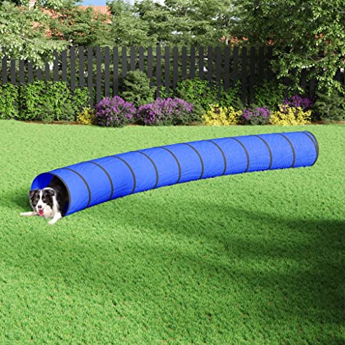 Home Outdoor OthersDog Tunnel Blau 55x500 cm Polyester von AJJHUUKI