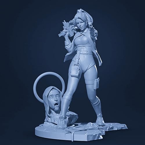 AJYDWHD 1/24 sci-fi Agent Female Warrior Resin Soldier Model kit ，unpainted and unassembled Figure Resin Model kit // k9u7L2 von AJYDWHD